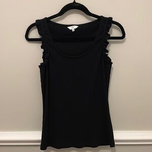 Crown & Ivy Black Ruffled Women's Top Size Medium